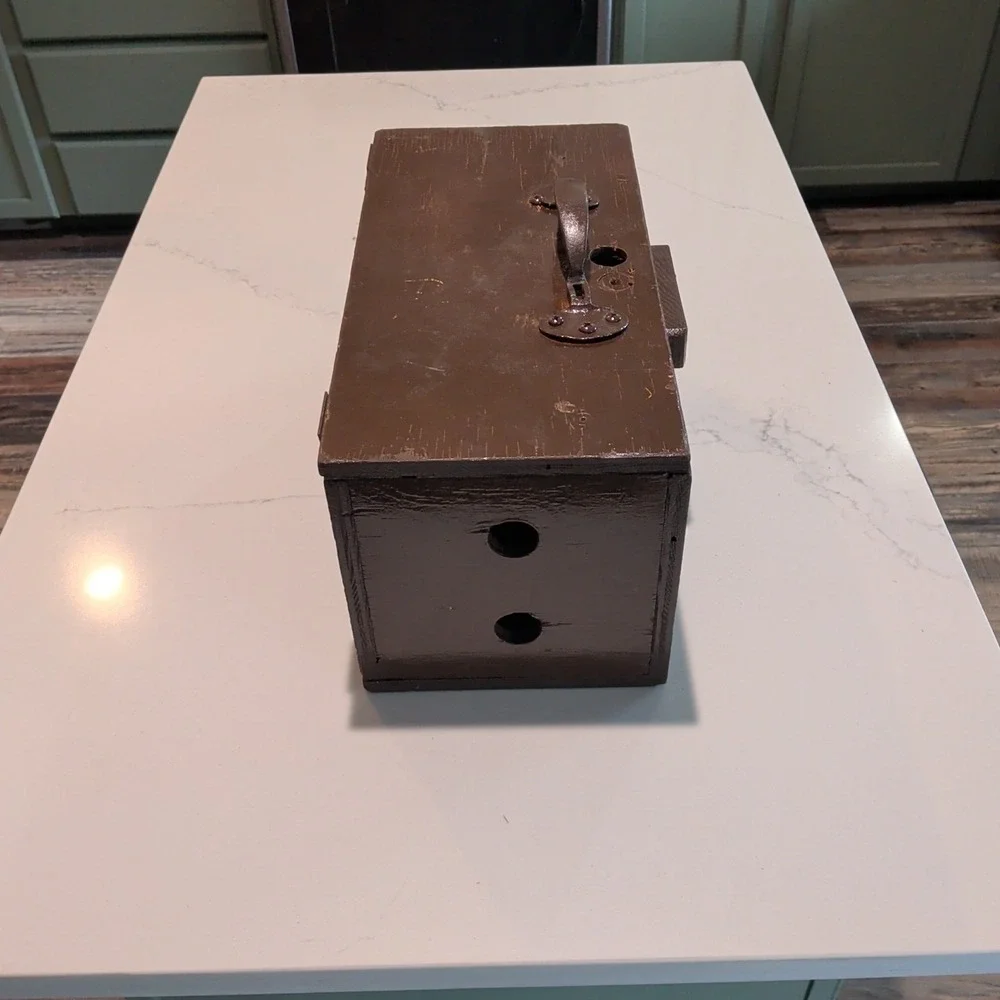 Handmade Wooden Storage Box With Handle
